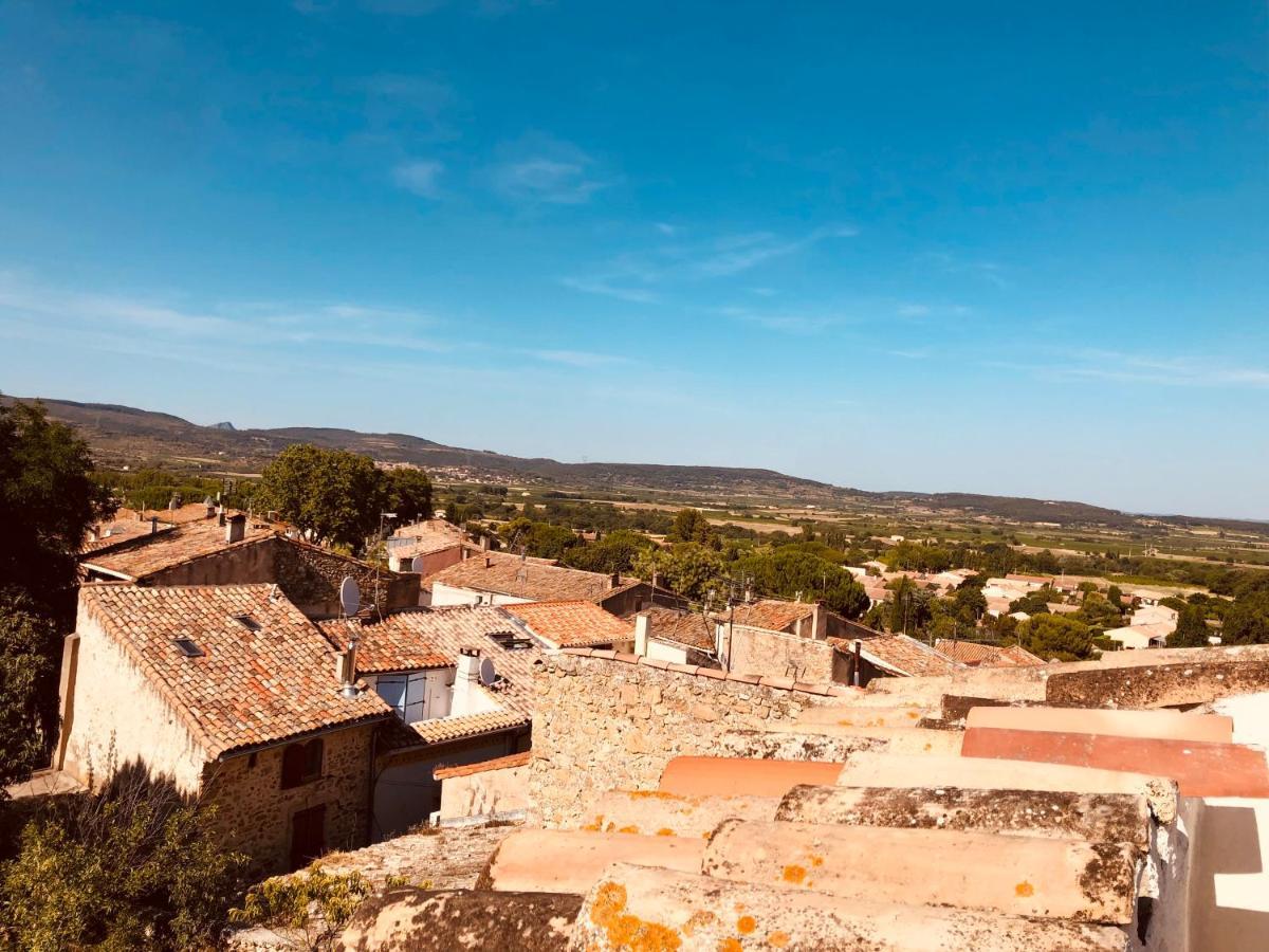 Appartement Au Dernier Etage Avec Terrasse Et Belle Vue Sur Nature Environnante Roujan 外观 照片